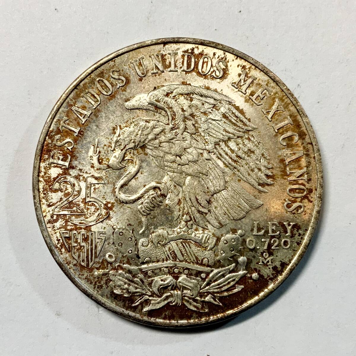 メキシコ 25ペソ銀貨 1968 メキシコオリンピック no.2の画像2