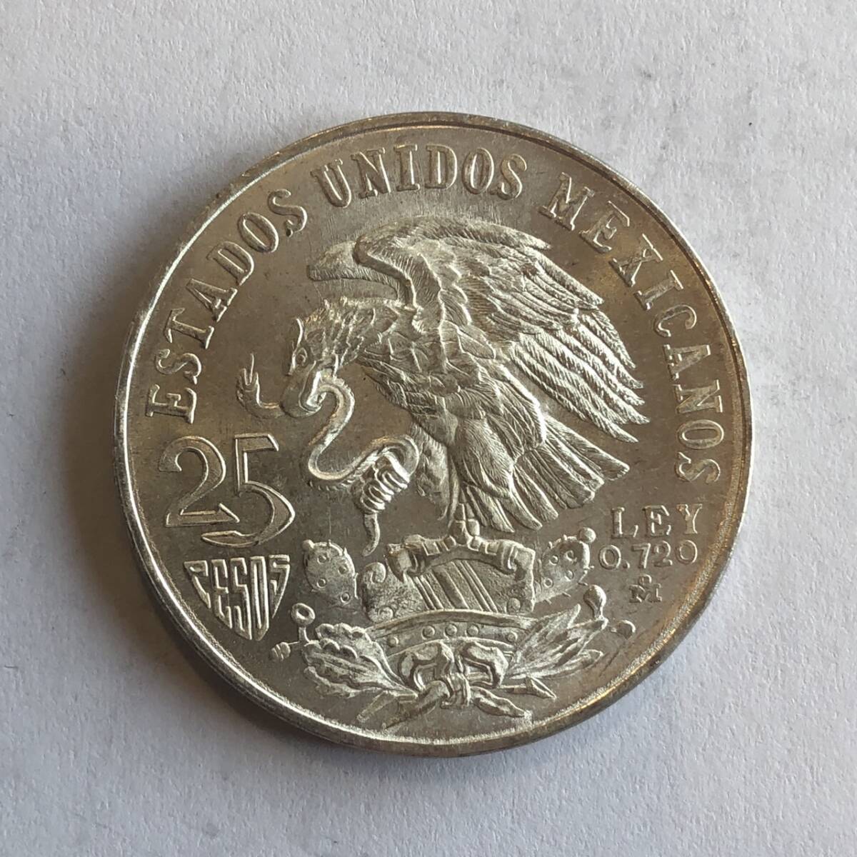 メキシコ　1968 オリンピック　25ペソ銀貨　no.20_画像1