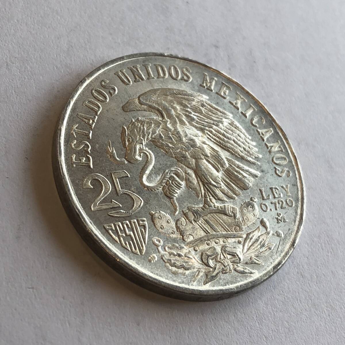 メキシコ　1968 オリンピック　25ペソ銀貨　no.20_画像3