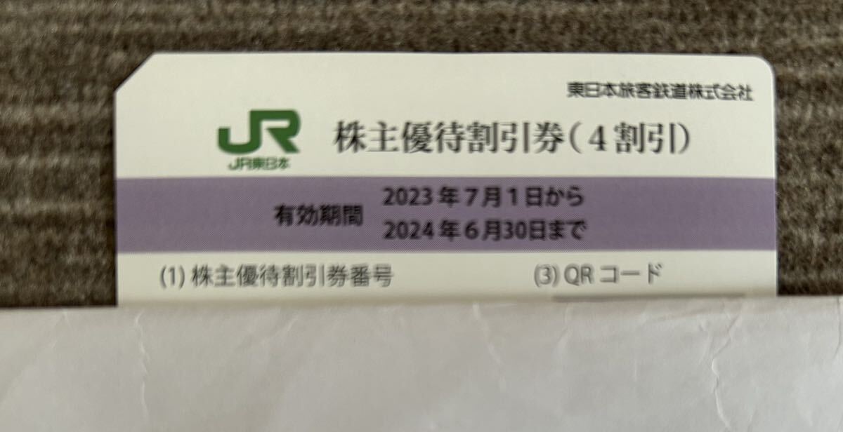 即決！1枚！番号通知！JR東日本　株主優待割引券（4割引） _画像1