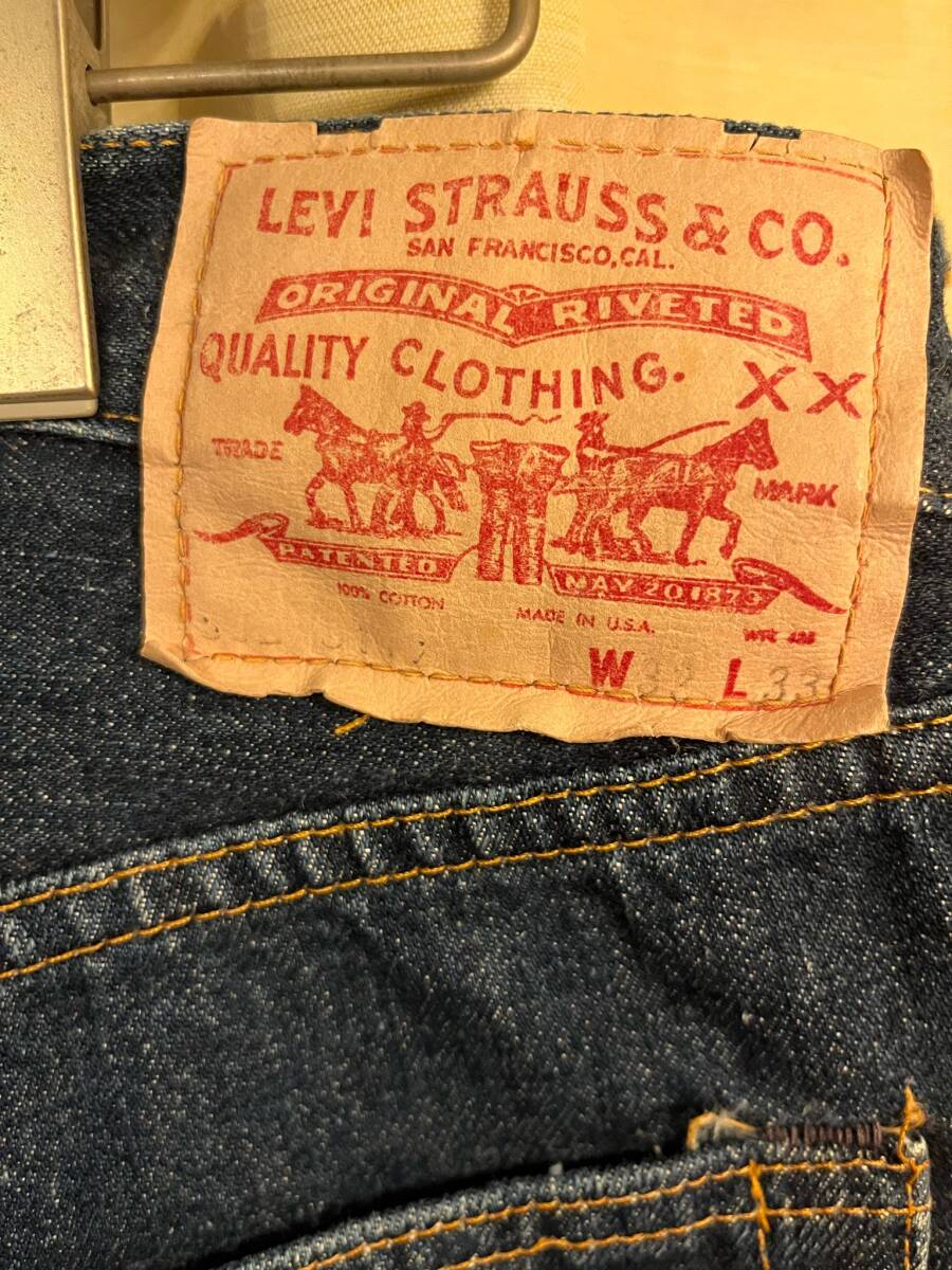 ◆ 極上コンディション Vintage Levi's 502 bigE ヴィンテージ リーバイス デカ文字 16ボタン ビッグE 60s 検索 501xx 赤耳 シングル 66_画像3