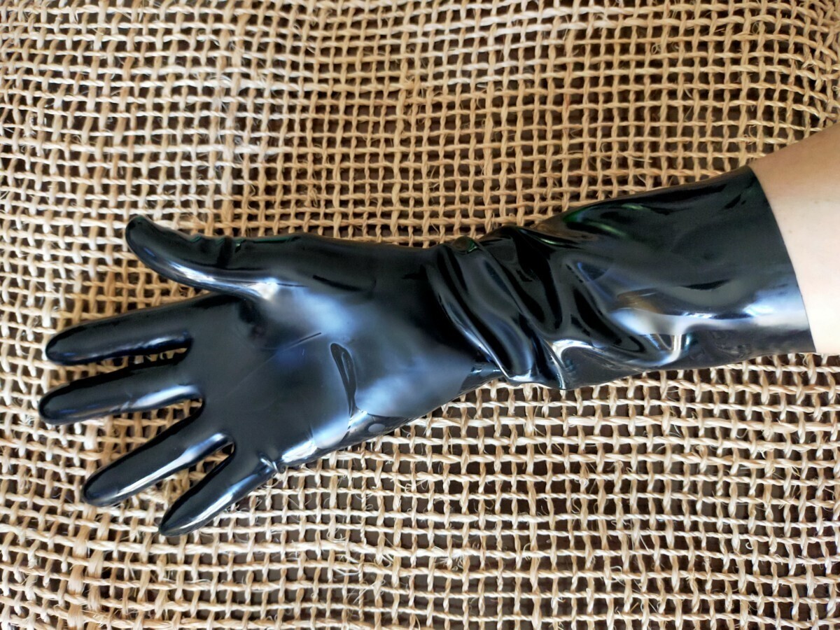 ラテックスグローブ ラバー手袋 ブラックSサイズ 新品・未開封の画像1
