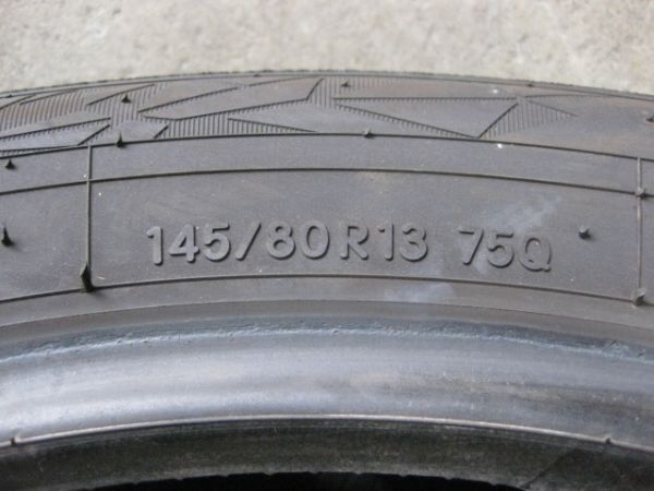 145/80R13『トーヨー ＧＩＺ２』中古スタッドレス４本/90-1の画像6