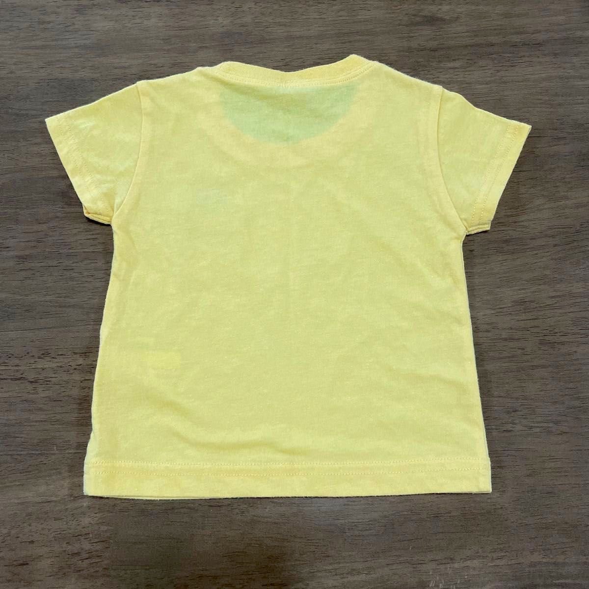 西松屋　Tシャツ　ナマケモノ　80cm　黄色　イエロー キッズ 半袖 半袖Tシャツ　男の子　女の子
