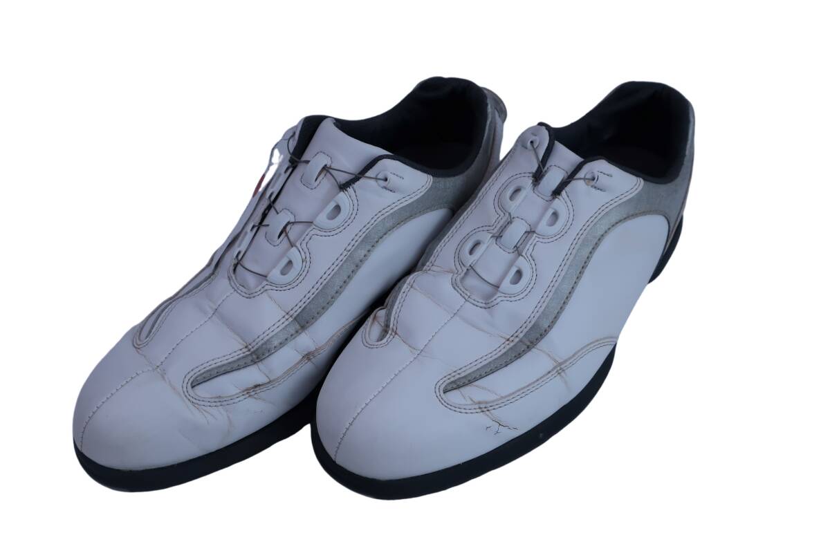 【美品】FOOTJOY(フットジョイ) ダイヤル式ゴルフシューズ 白 メンズ 27.0cm 53230J ゴルフ用品 2403-0503_画像1