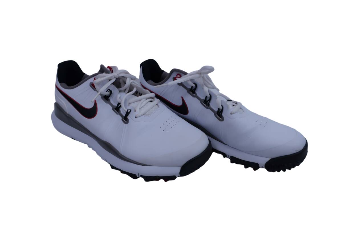 【超美品】NIKE GOLF(ナイキゴルフ) ゴルフシューズ 白 メンズ 27.5cm 605390-100 ゴルフ用品 2404-0115の画像3