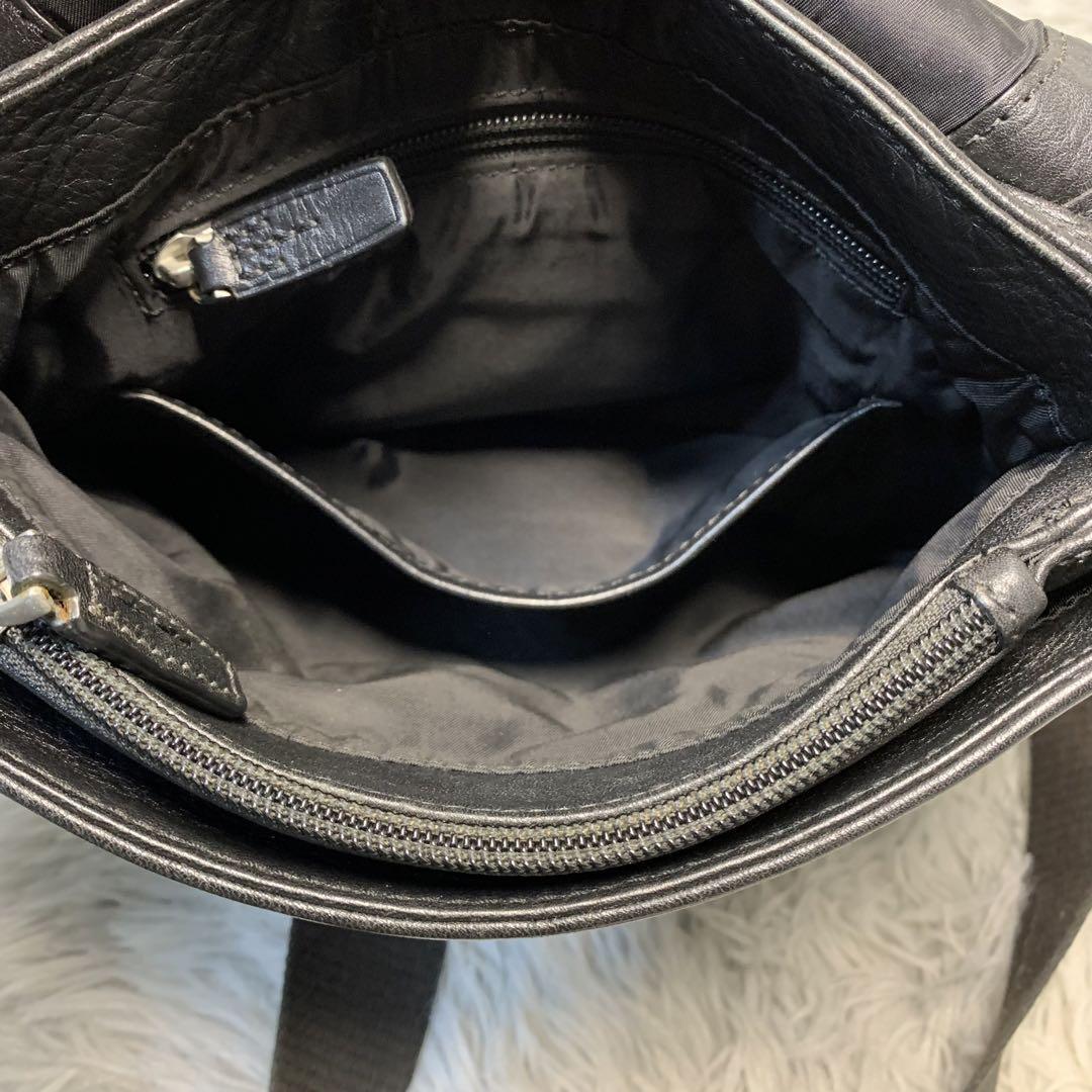 美品 TUMI トゥミ ショルダーバッグ サコッシュ ポシェット バック 鞄 カバン オールレザー 斜め掛け可能 肩掛け可能 通勤 ビジネス メンズの画像9