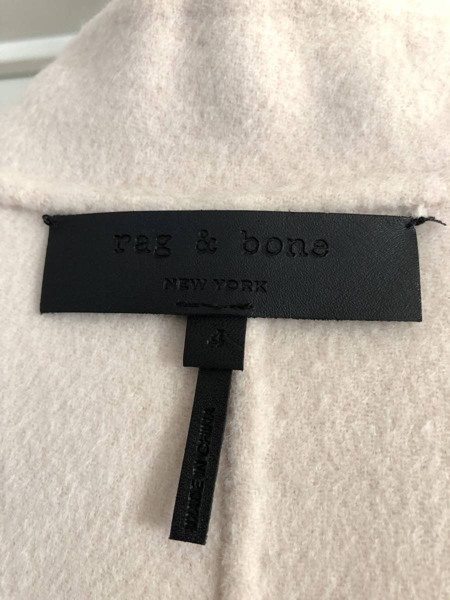 rag & bone rag&bone ラグアンドボーン ピンク ピンクベージュ ウール カシミヤ コート リバーシブル ウールブレンドコート サイズ4 新品_画像7