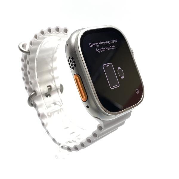 Apple Watch Ultra 49mm GPS+Cellularモデル MQFN3J/A A2684 スマートウォッチ チタニウムケース/ホワイトオーシャンバンド 管理RY24000962_画像3