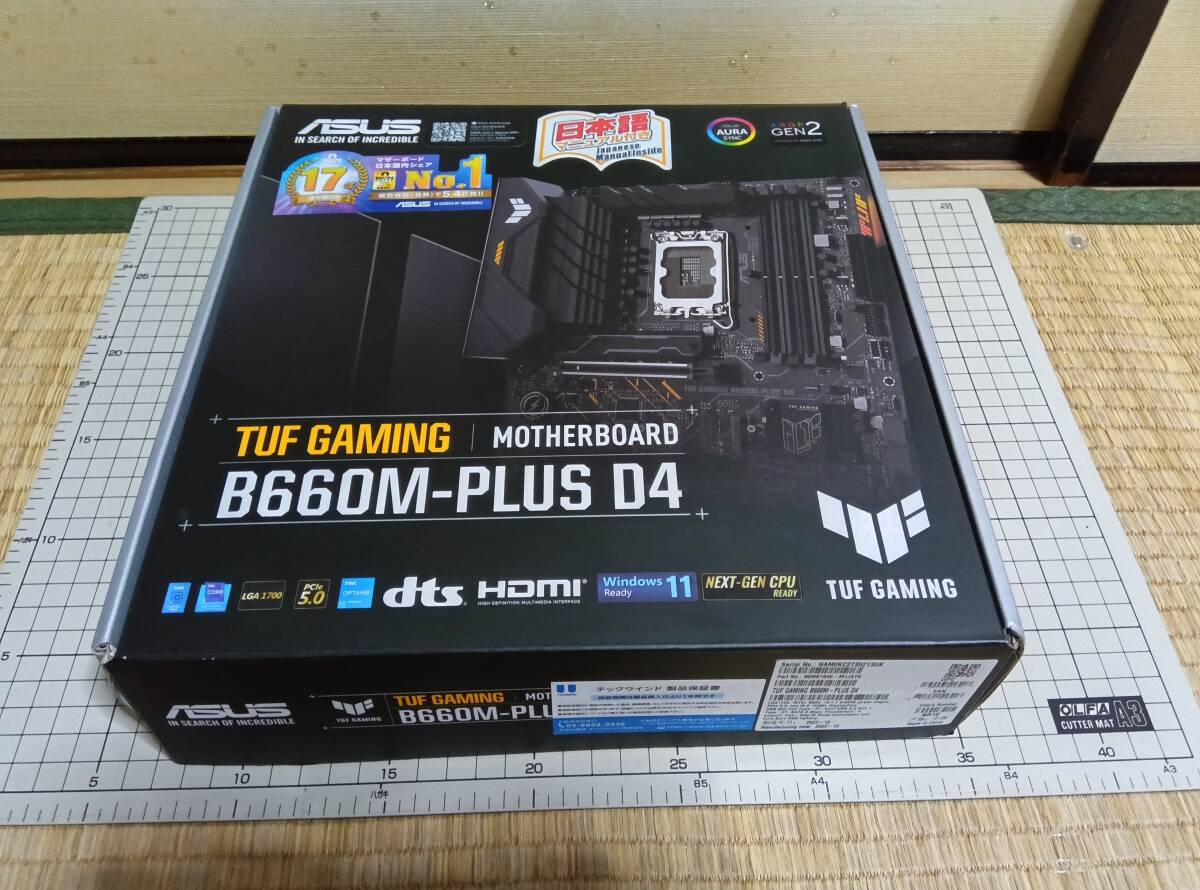 ASUS TUF GAMING B660M-PLUS D4 【DDR4 Intel B660 LGA1700 Micro ATX】本体付属のm.2 SSD ヒートシンクがないジャンク品 送料無料の画像1