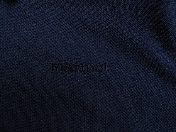 新品正規 Marmot マーモット 海外限定 吸水速乾 消臭抗菌 Pretton Caranecti 半袖 ポロシャツ100(L)ネイビー(NA)TSM9005 直営店購入_画像7