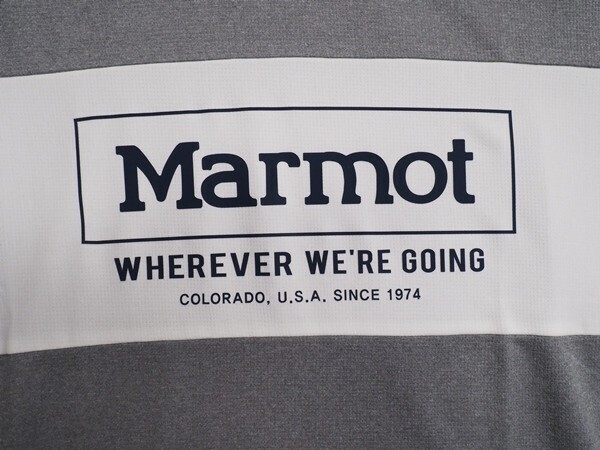 新品正規 Marmot マーモット 海外限定 接触冷感 消臭抗菌 Mision Round 半袖 Tシャツ95(M)ライトグレー(LG) TSM9002 直営店購入 ラストの画像4