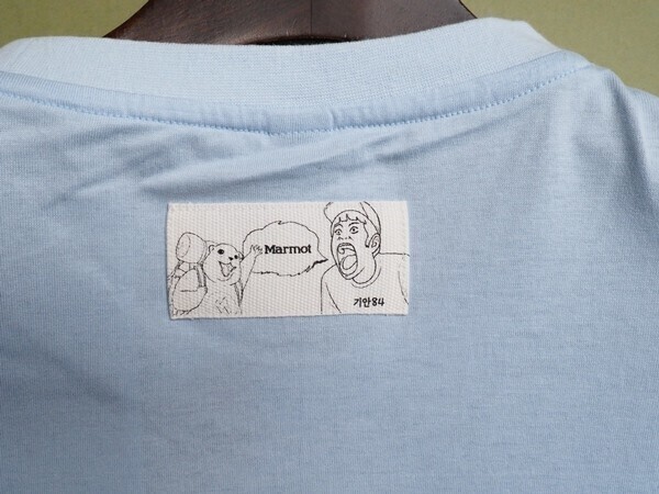 新品正規 Marmot マーモット 海外限定 吸水速乾 84 Annette Round 半袖 Tシャツ100(L)スカイブルー(SB) 直営店購入 TSM9903の画像5