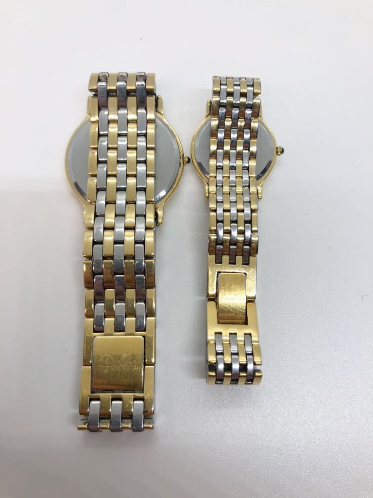 1 jpy SEIKO Dolce 9530-6000ek surrey n7320-0350 wristwatch pair quartz new goods battery replaced operation goods combination color 