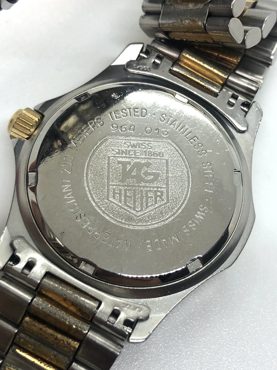 1 jpy operation goods TAG HEUER TAG Heuer Professional 2000 series 964.013 quartz wristwatch Date 