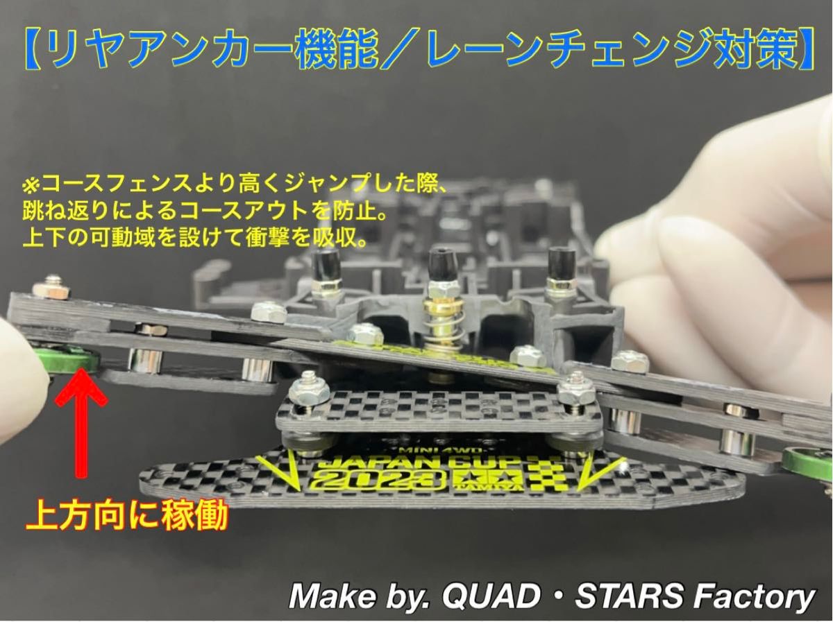 ミニ四駆・MAシャーシ用】1軸リヤアンカー+ローラーアンダー ミニ四駆・MAシャーシ用】1軸リヤアンカー+ローラーアンダー