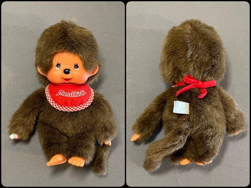  old soft toy * seat gchimonchichi/ small height 19 centimeter * Showa Retro 