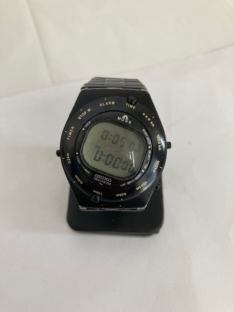SEIKO スピードマスタージウジアーロ1983年製　当時物　ブラック セイコー　腕時計