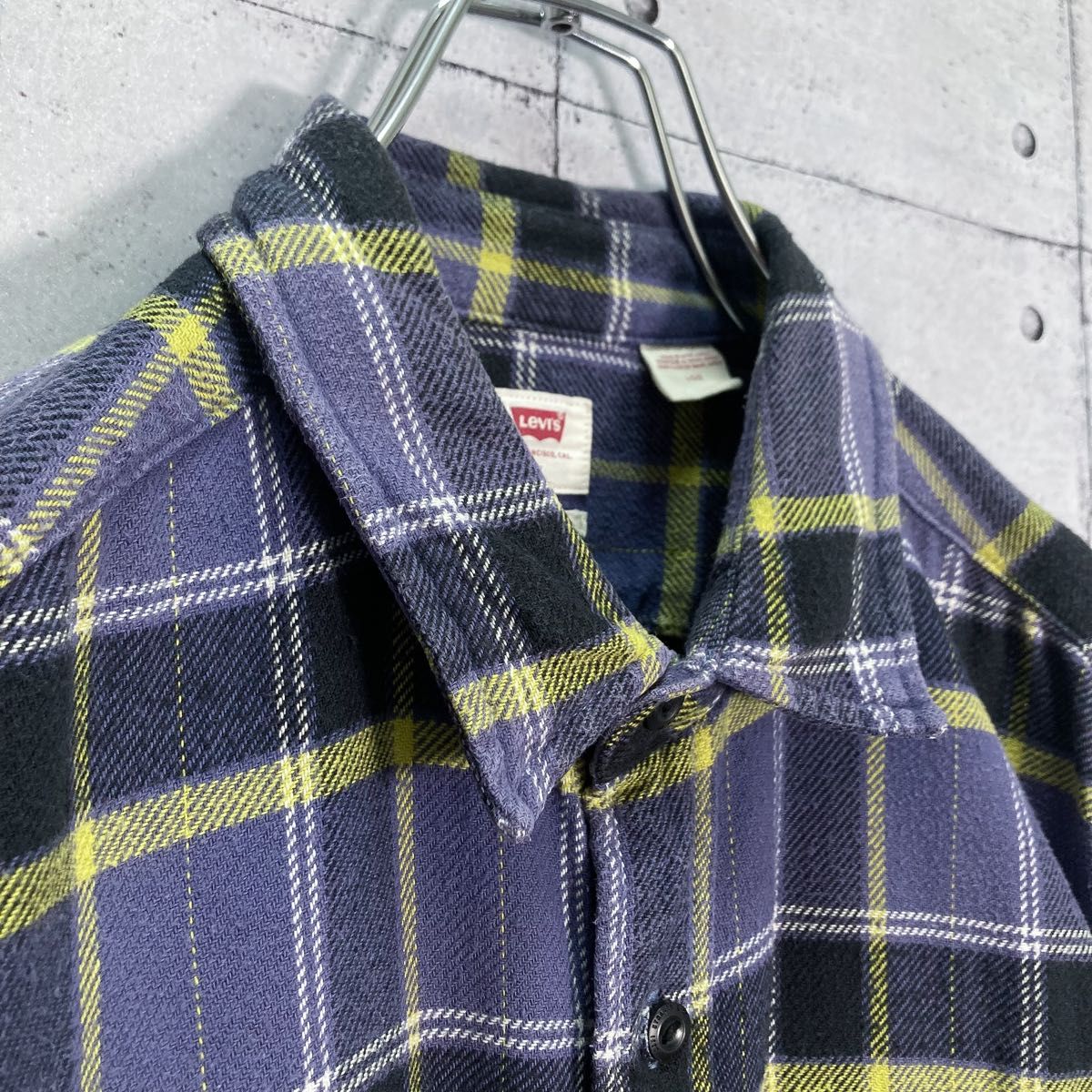 【レアカラー】Levi's/リーバイス コットンネル 長袖 チェックシャツ 古着