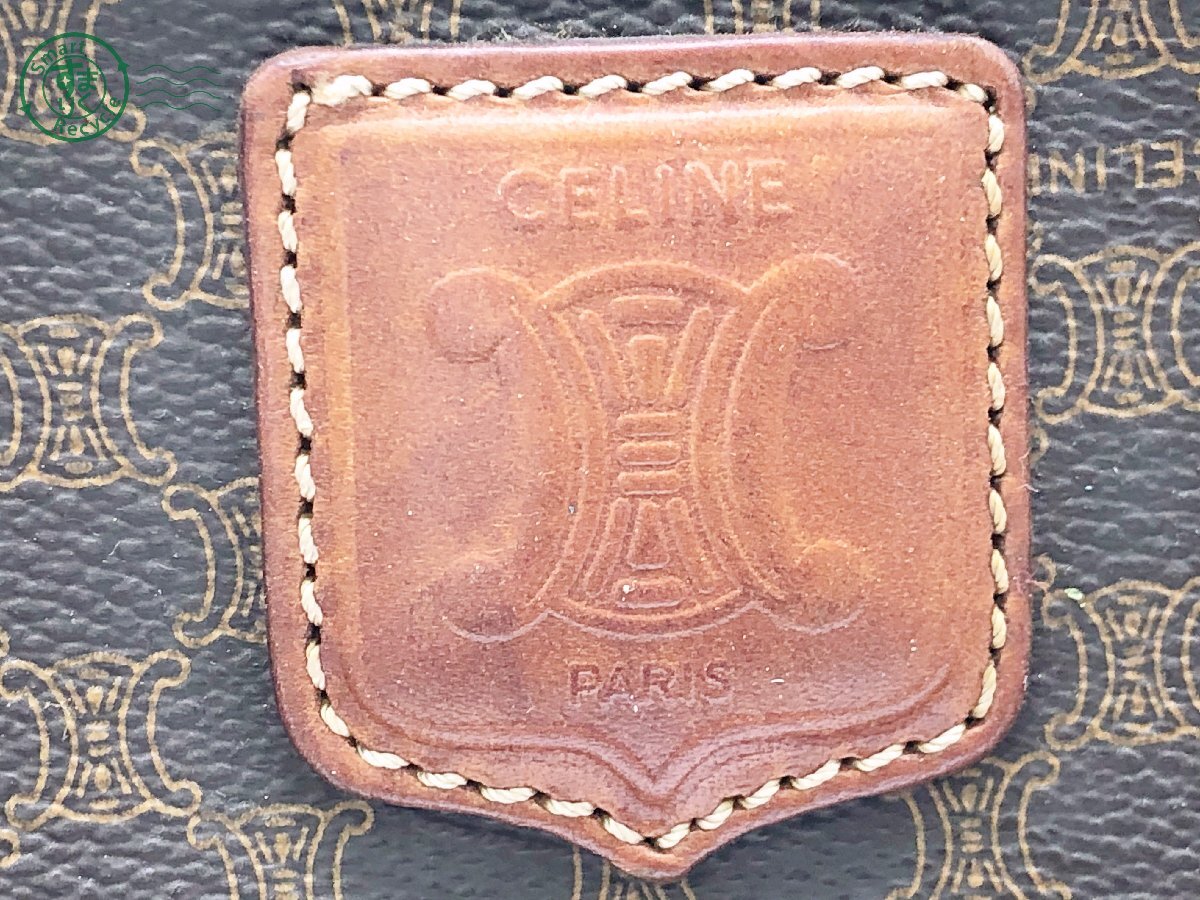 2404600194　 ▽ CELINE セリーヌ M 08 マカダム柄 PVC レザー ハンドバッグ ボストン レディース ブラウン系 ブランド 中古 ジャンク_画像5