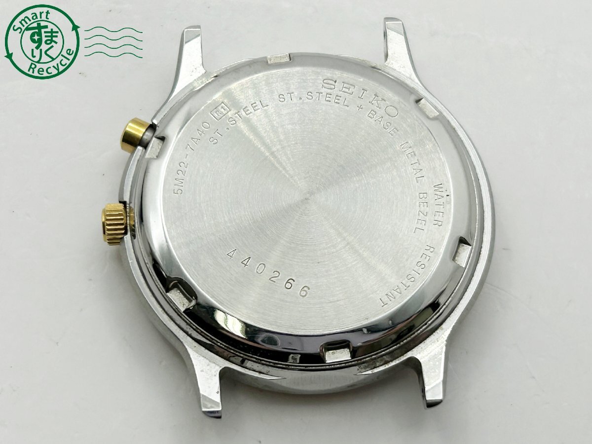 2404600923 ◇ SEIKO セイコー AGS SPIRIT スピリット 5M22-7A40 フェイスのみ アイボリー文字盤 デイト メンズ 腕時計 中古の画像2