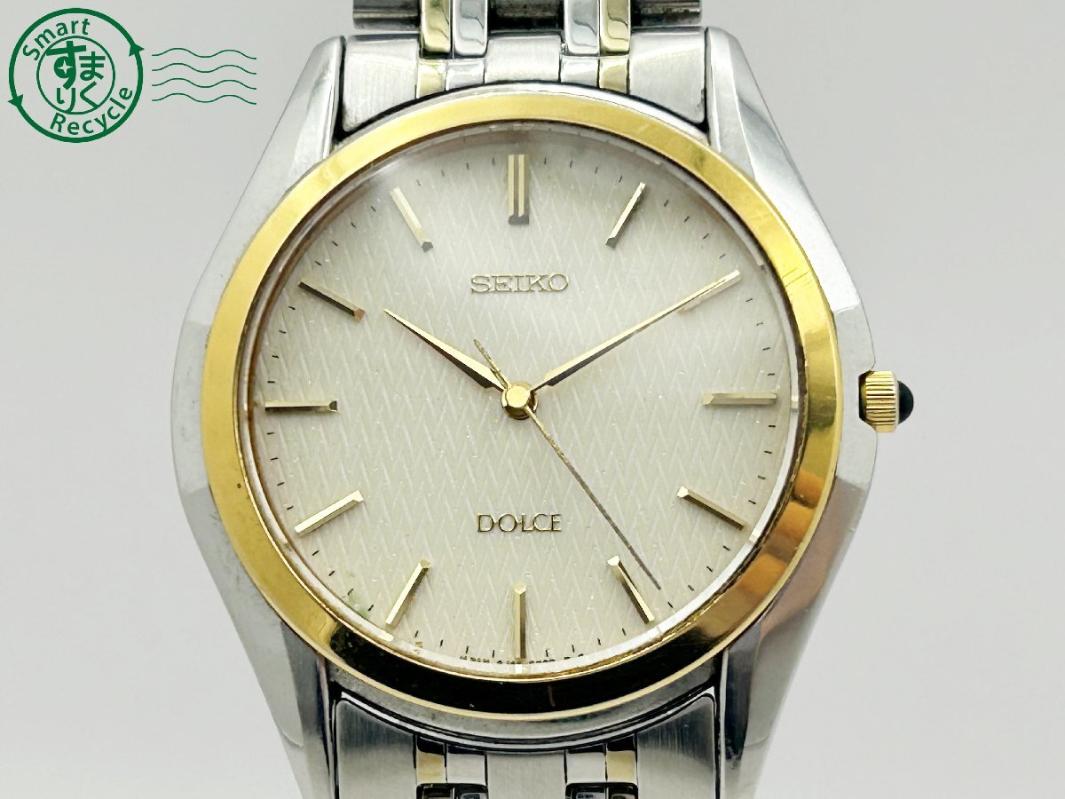 2404601053　◇ SEIKO セイコー DOLCE ドルチェ 8J41-6160 アイボリー文字盤 ゴールド 3針 メンズ クォーツ QUARTZ QZ 腕時計 中古_画像2