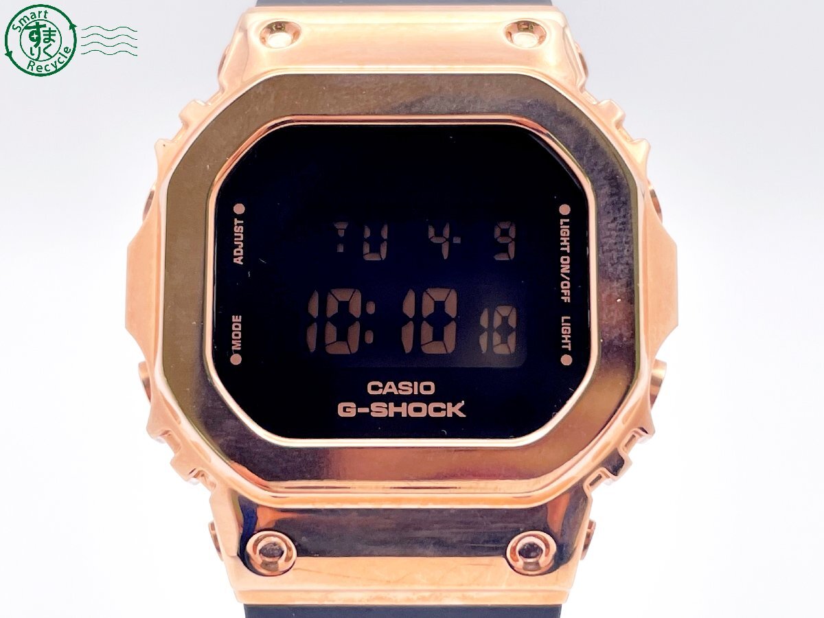 2404601480 ＃ CASIO カシオ G-SHOCK Gショック メタルカバード GM-S5600PG クォーツ QZ デジタル 腕時計 黒文字盤 ブラック 純正ベルトの画像1