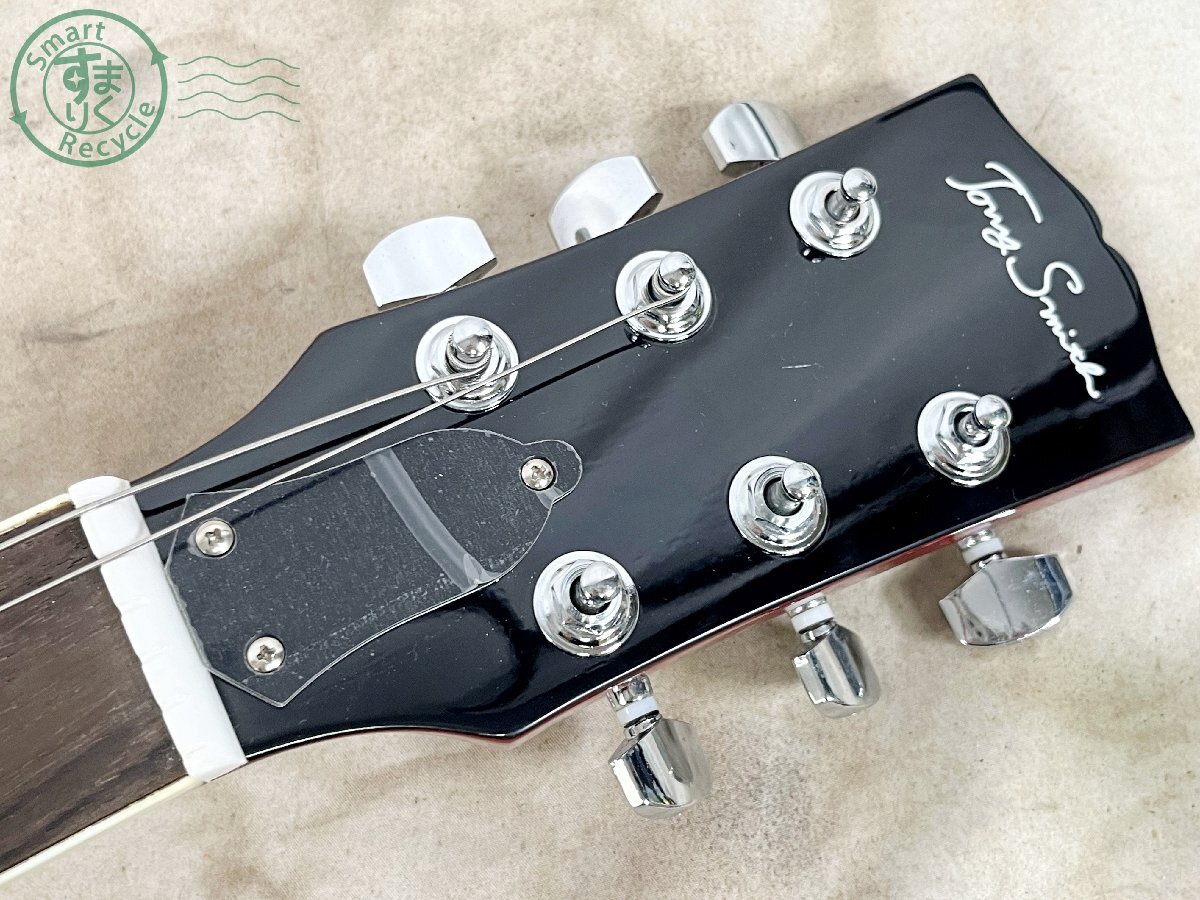 2404602298 ■ Tony Smith トニースミス セミアコ エレキギター レッド ネックヒビ割れあり ハードケース付き 弦楽器 現状品の画像4