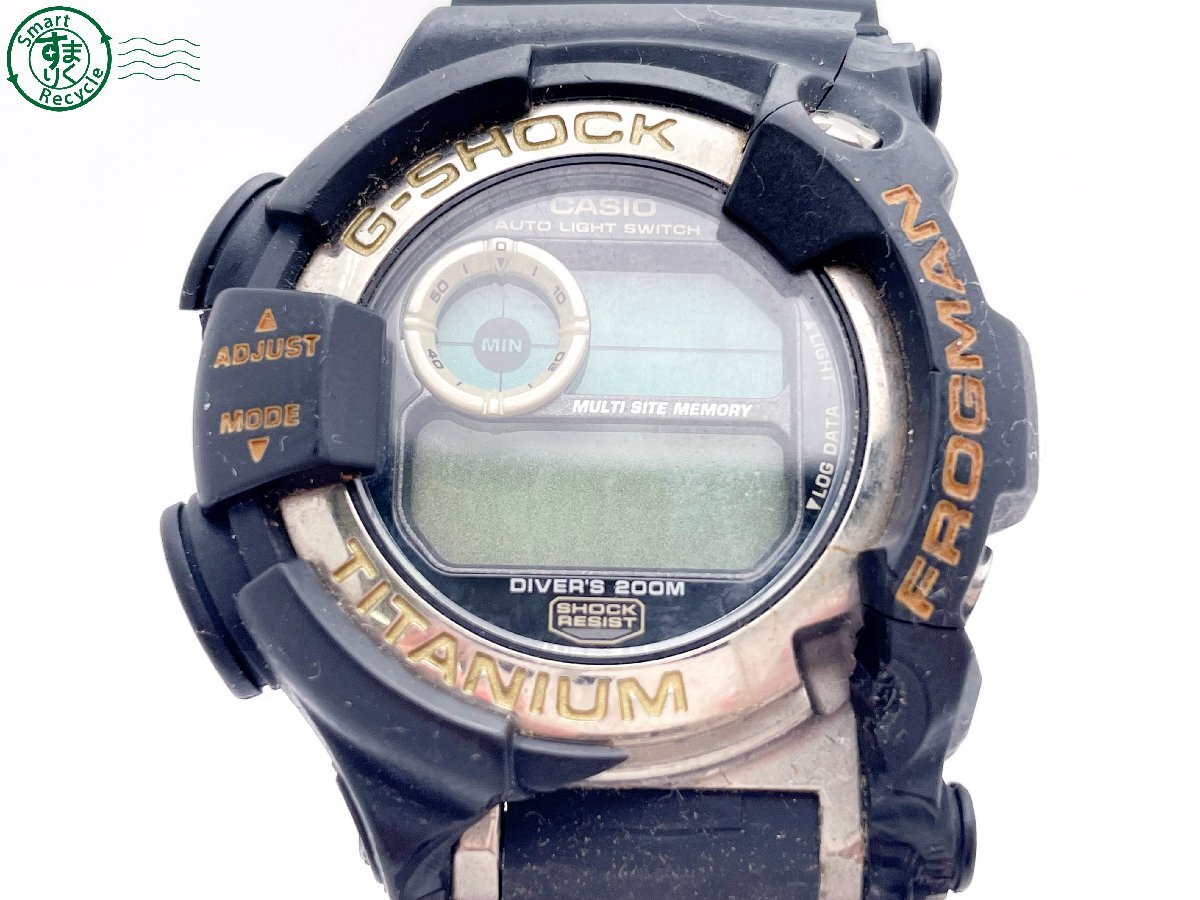 2404602814 ＃ CASIO カシオ G-SHOCK Gショック FROGMAN フロッグマン DW-9900 クォーツ デジタル 腕時計 ブラック 純正ベルト 中古の画像1