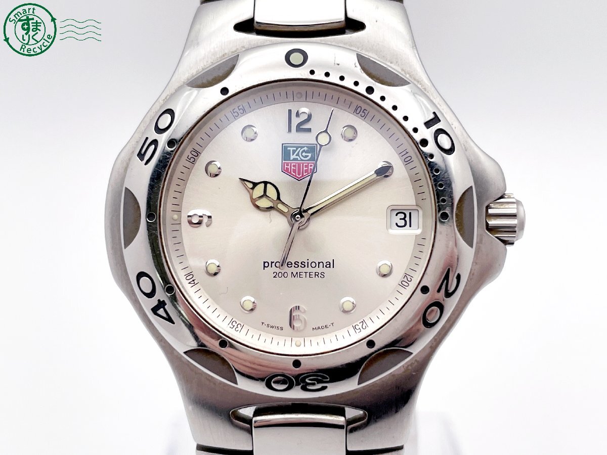 2404603144 ＃ 1円～！ TAG Heuer タグホイヤー キリウム WL1114 プロフェッショナル 200m クォーツ デイト 腕時計 シルバー文字盤の画像2