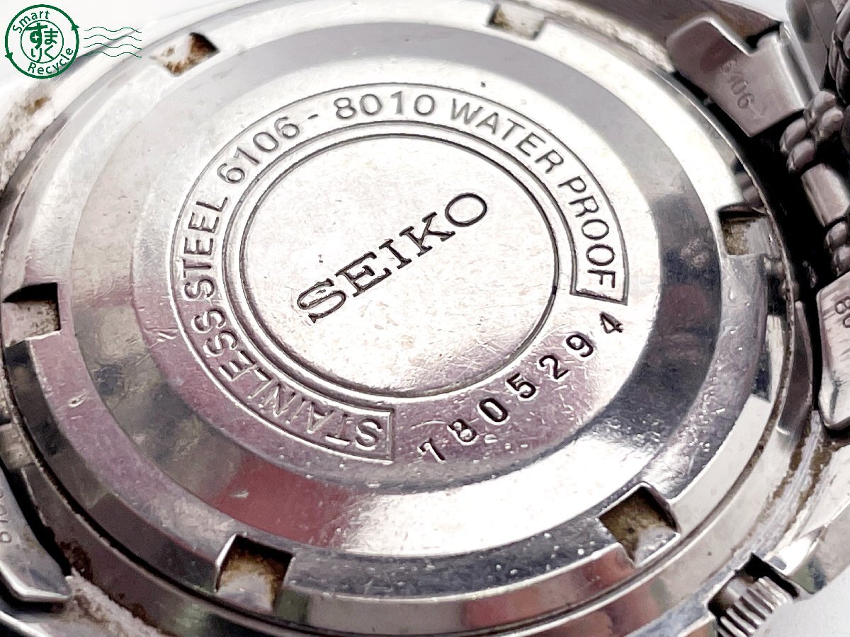 2404603786　＃ SEIKO 5 セイコー ファイブ DX 6106-8010 自動巻き 25石 3針 デイデイト アナログ 腕時計 シルバー文字盤 純正ベルト_画像7