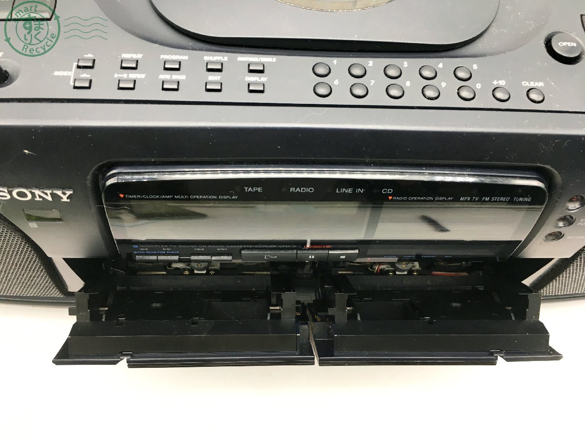 2404603732 ☆ SONY ソニー ドデカホーン CDラジカセ ラジオカセット CFD-900 ブラック 黒 オーディオ機器 レトロ 現状品 中古の画像5