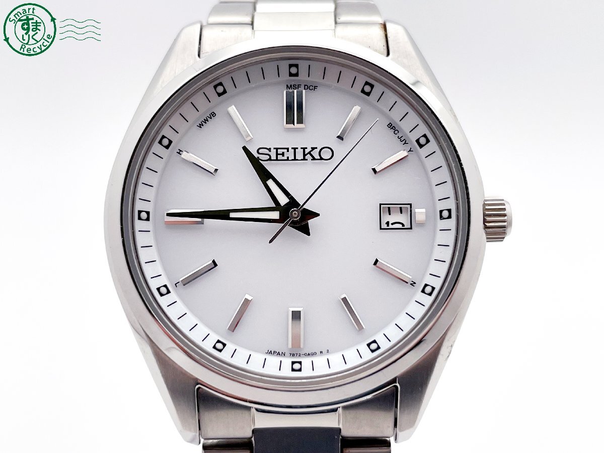 2404604041 ＃ 1円～！ SEIKO セイコー SEIKO SELECTION セイコーセレクション 7B72-0AC0 ソーラー 腕時計 白文字盤 ホワイト 純正ベルトの画像1