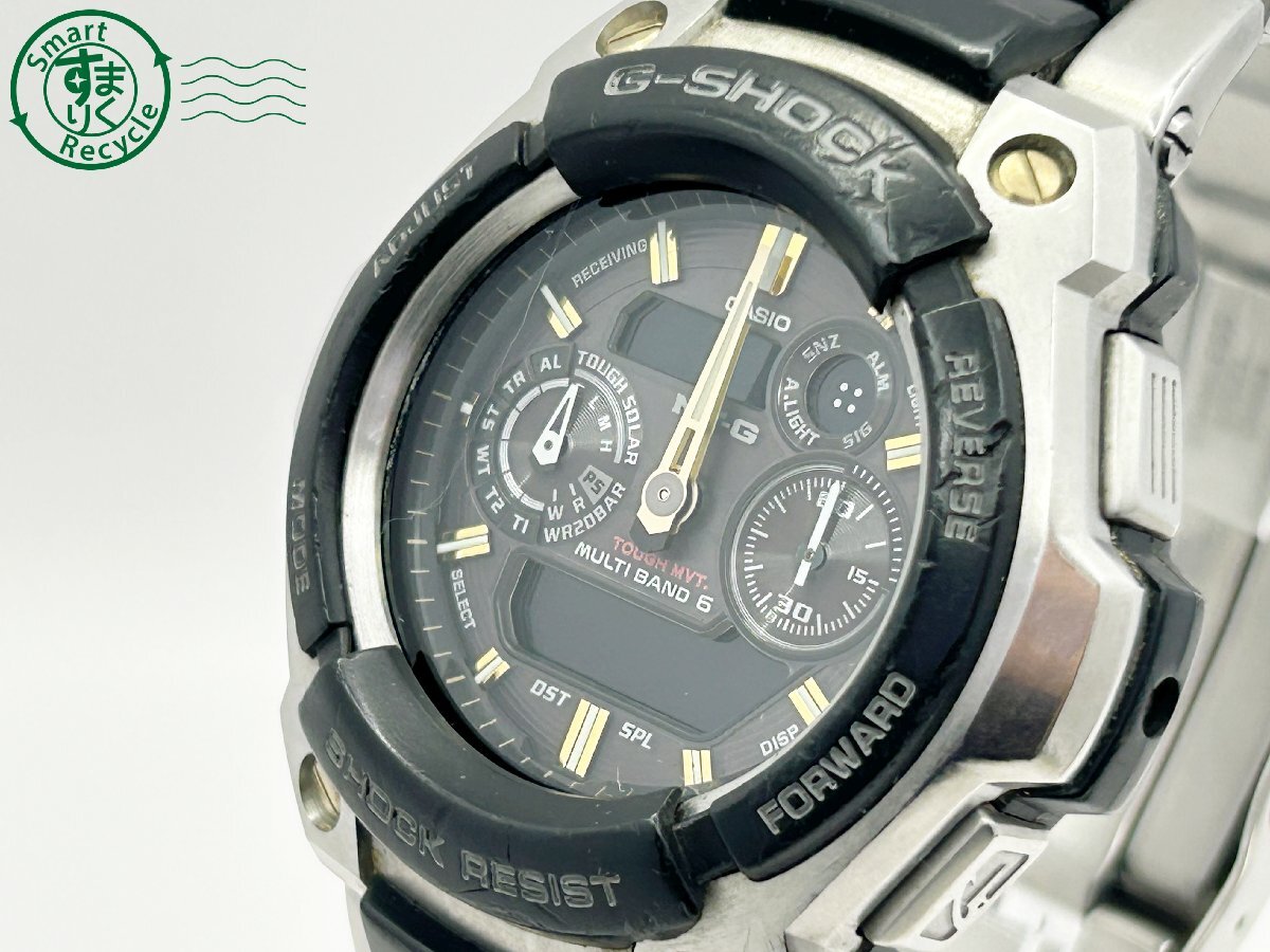 2404603921 ◇ CASIO カシオ G-SHOCK ジーショック MT-G MTG-1500 デジアナ タフソーラー ブラック メンズ 腕時計 中古の画像1