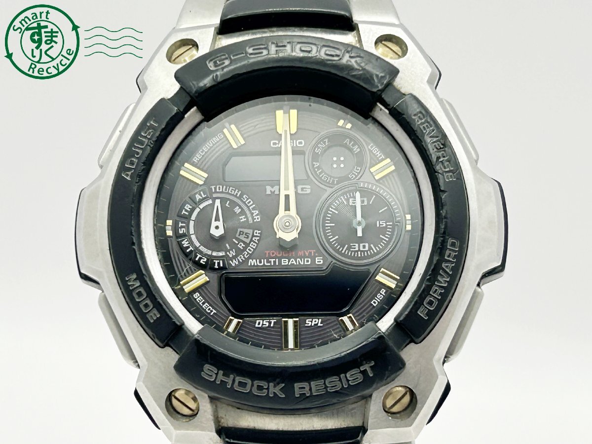 2404603921 ◇ CASIO カシオ G-SHOCK ジーショック MT-G MTG-1500 デジアナ タフソーラー ブラック メンズ 腕時計 中古の画像2