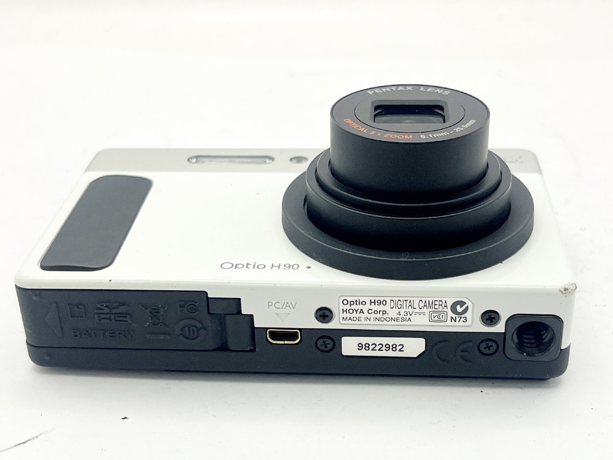 2404604536 ■ PENTAX ペンタックス Optio H90 デジタルカメラ バッテリー付き 通電確認済み 液晶漏れ有 ジャンク カメラの画像4