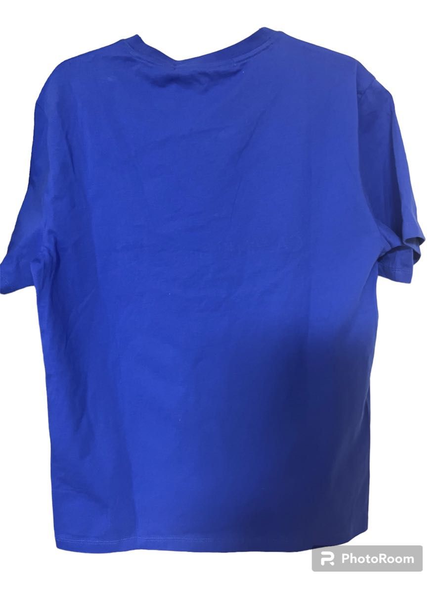 Tシャツ 半袖　カルバンクライン　CALVIN KLEIN M ロゴ　CK 青　ブルー　人気　定番　メンズ