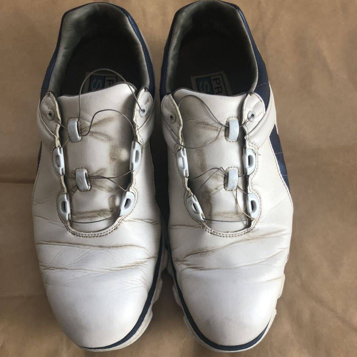 FJ/ foot Joy SL PRO boa golf shoes 26.5cm secondhand goods white × blue 