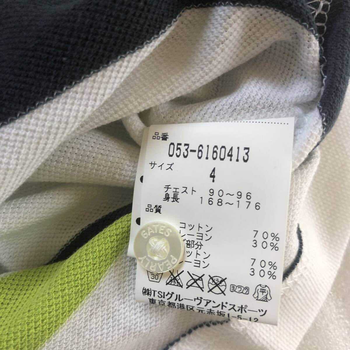 PEARLYGATES/パーリーゲイツ　メンズ半袖ポロシャツ4 日本製　¥18,700円　新品未使用_画像6