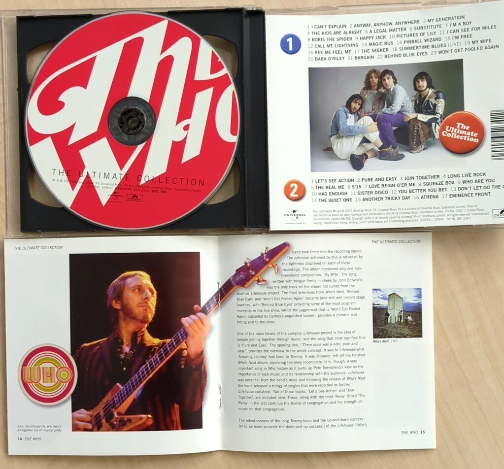 CD ザ・フー The Who The Ultimate Collection 2002年 UK盤 ２枚組 ベスト 40曲 26ページ解説 Love Reign O'er Me / My Generation_画像3