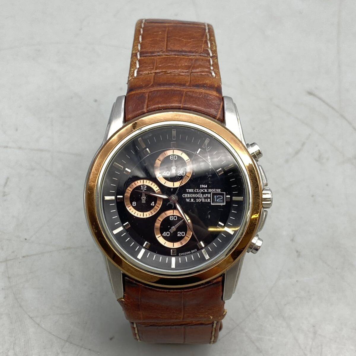 【P-64】THE CLOCK HOUSE 1964 クロックハウス メンズ 腕時計 CH020M CHRONOGRAPH クロノグラフ クオーツ 動作未確認の画像1