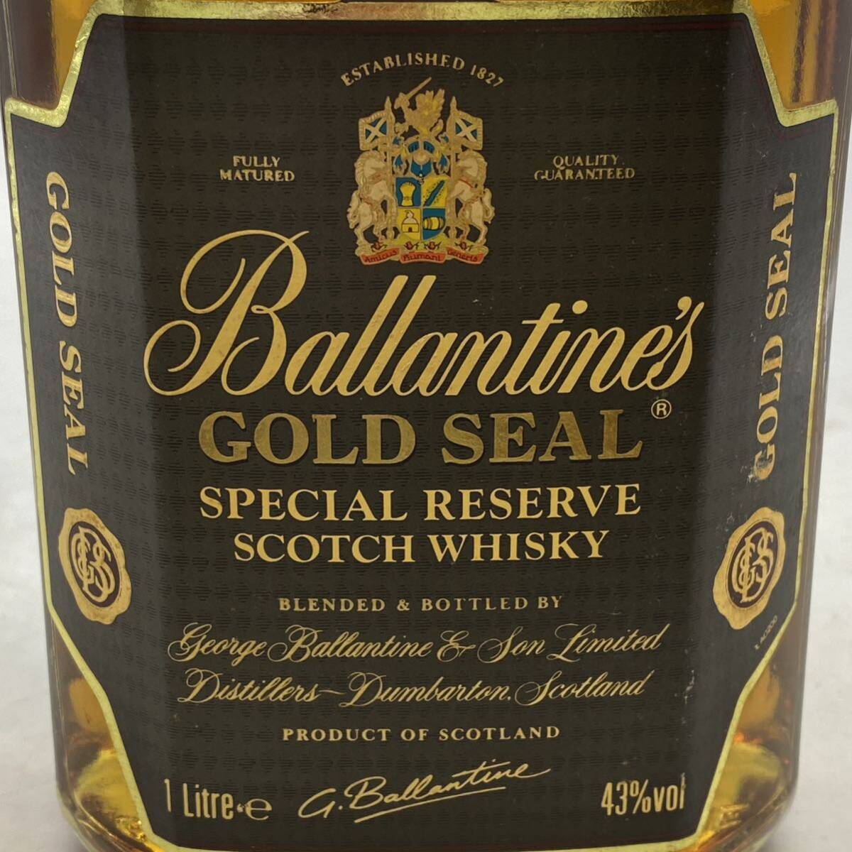 【酒A-1】 Ballantine's GOLD SEAL バランタイン ゴールドシール スペシャルリザーブ 12年 スコッチウイスキー 1L 1000ml 43% 未開栓の画像7