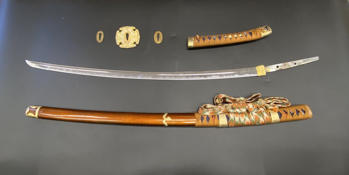 【V-23】 模造刀 全長約100cm 日本刀 武具 剣 小道具 時代劇 コスプレ インテリアの画像4