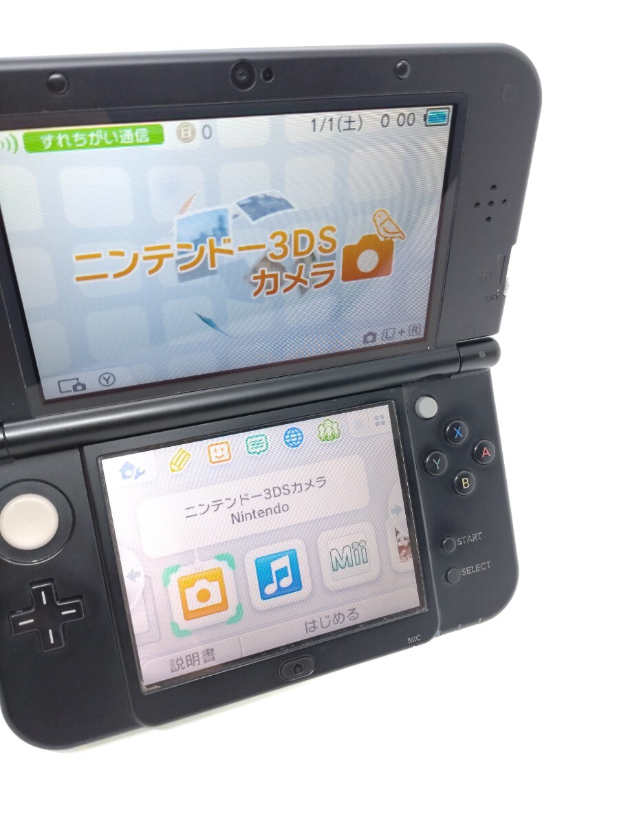 ★美品★ ジャンク NINTENDO 任天堂 Newニンテンドー3DS LL ライムブラック ゲーム機本体のみ 55の画像3