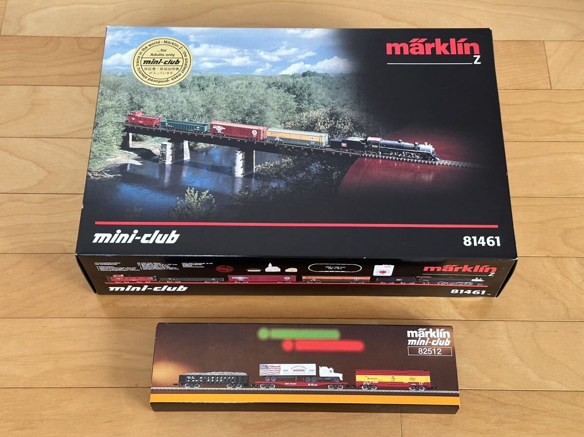 Marklin mini-club Z gauge America type starter set 81461 + America type . car set 82512meruk Lynn Mini Club 