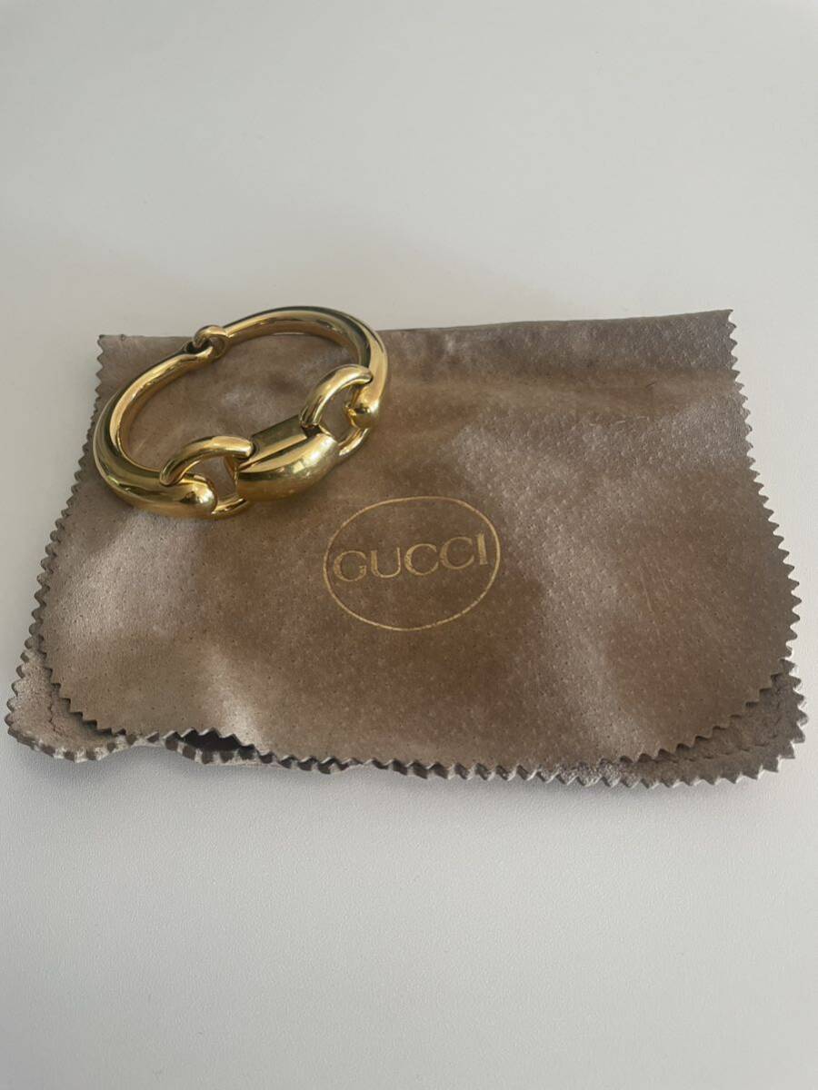 93' OLD GUCCI ホースビット バングル ブレスレット ゴールド HERMES エルメス CELINE セリーヌ_画像5