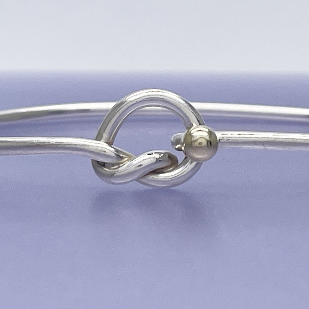 中古B/標準 TIFFANY&Co. ティファニー シルバー925 K18YG ブレスレット ラブノット ユニセックス 20455043_画像2