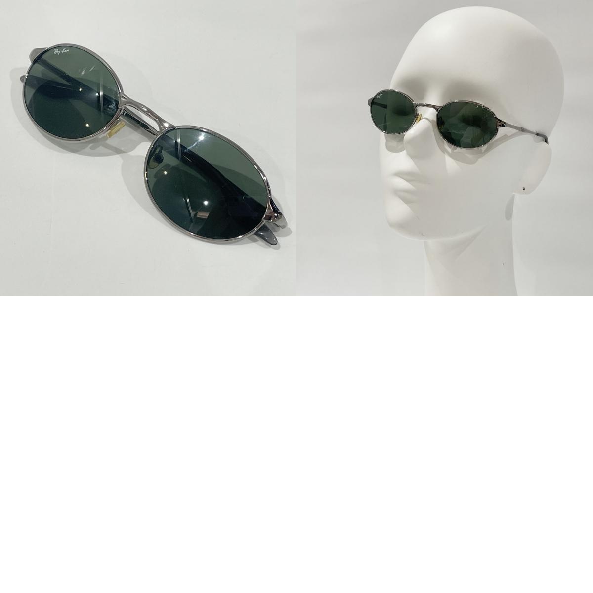  б/у / Ray-Ban RayBan солнцезащитные очки RB3002 W2839 овальный простой spring шарнир мужской серебряный 20462072