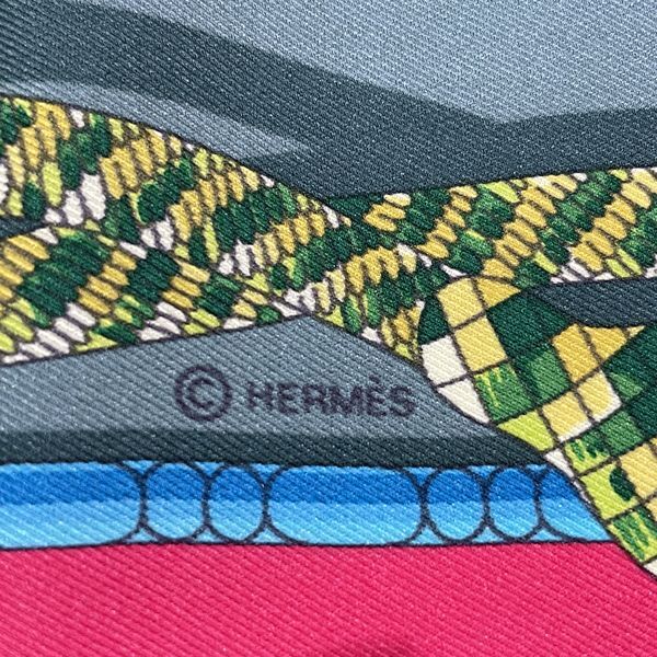 中古A/美品 HERMES エルメス スカーフ カレ65 COACH 馬車 キャリッジ 馬車 レディース レッド系 20431181_画像3