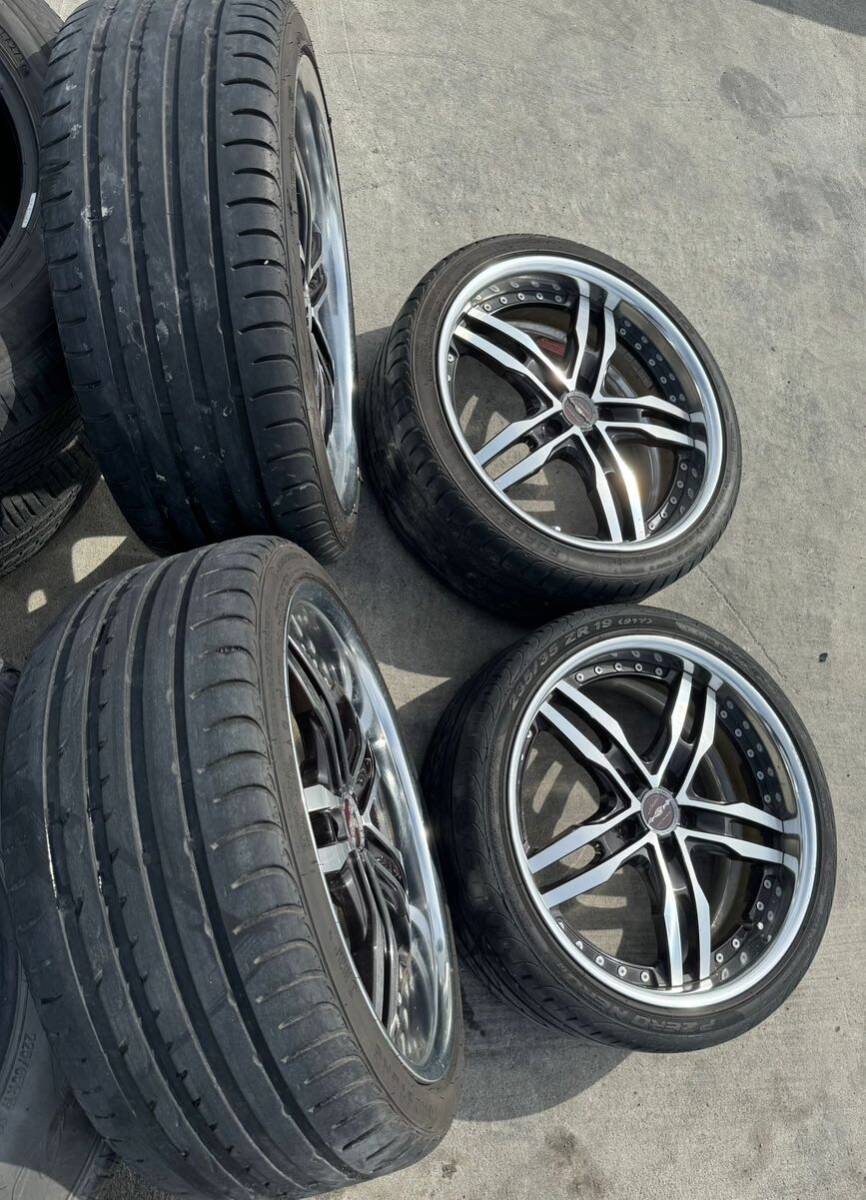 AME シャレン XF55 19インチ 18×7.5J +52 5H/114.3 4本 中古アルミホイール 235/35ZR19 91Y_画像2